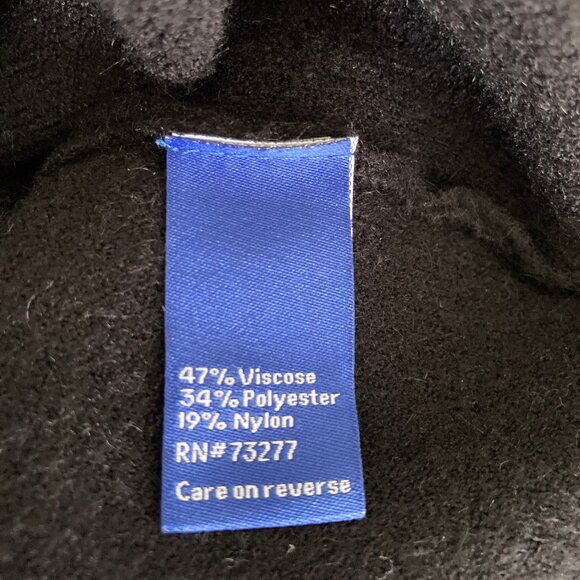 Apt 9 Black Funnel Neck Super Soft Pullover Sweater Large - Picture 8 of 8